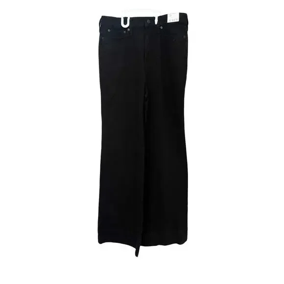 J. Crew Women's Denim Trouser in 1996 Semi-Stretch Black Rinse Size 27 NWT